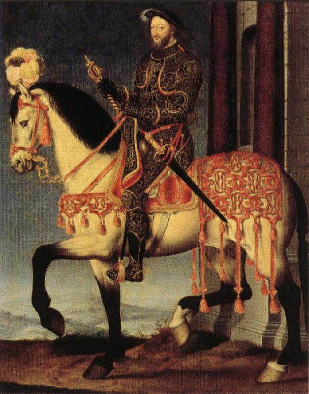 Francois Clouet Portrait of Francis I on Horseback Spain oil painting art